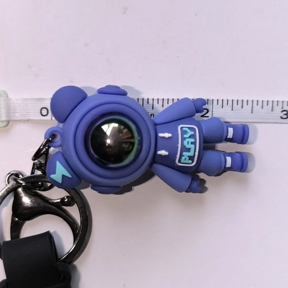 Spaceman Purple Rubber Keychain/ Bag Charm